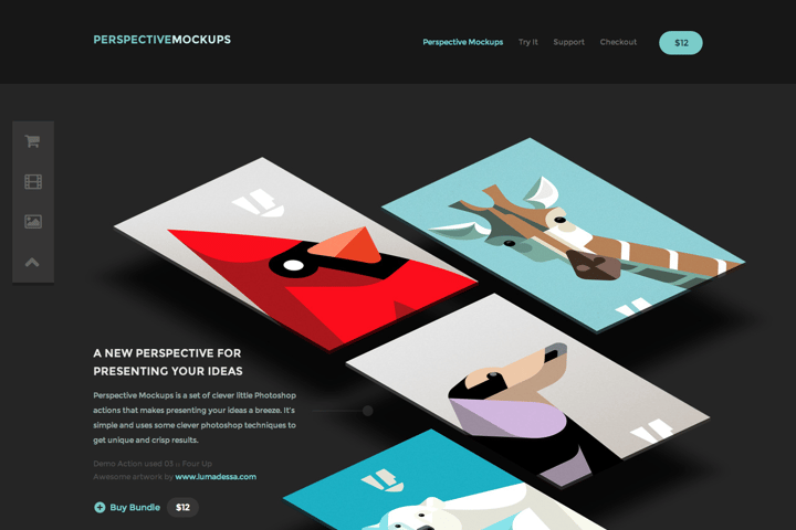 Perspective Mockups website preview